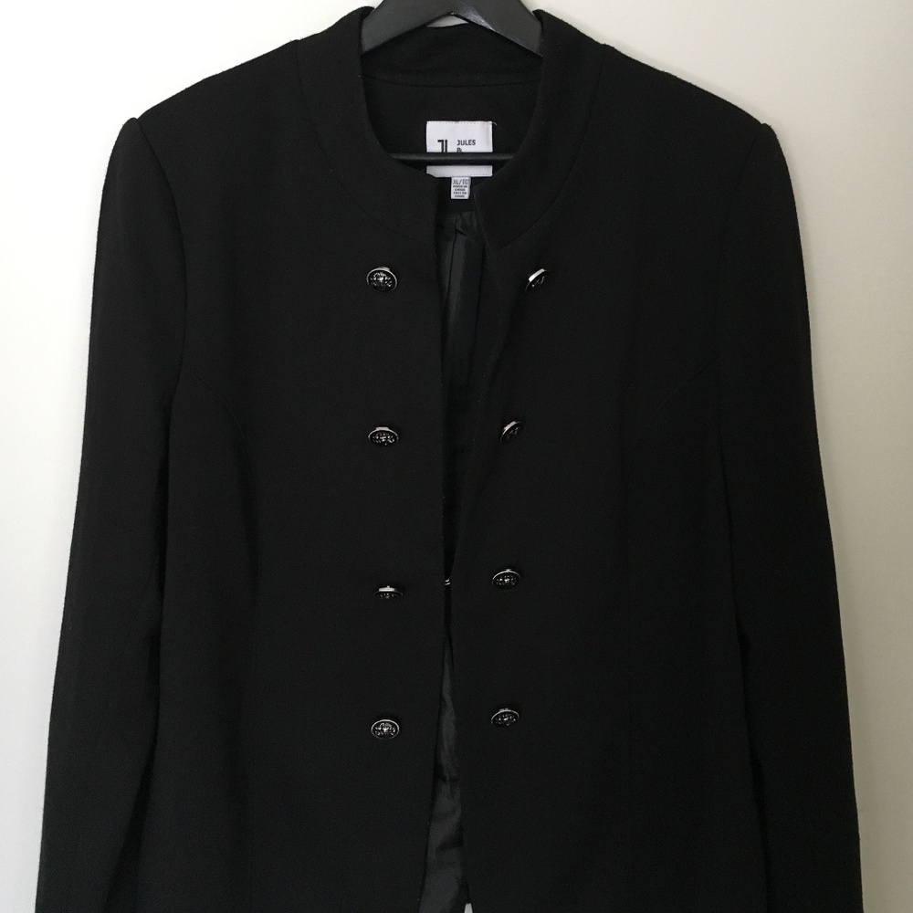 Jules & Leopold Black Military Style Jacket